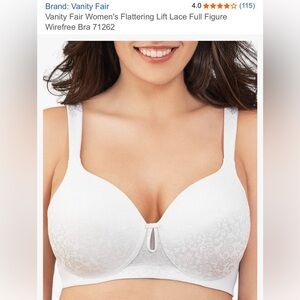 Vanity Fair Beauty Back Smoothing Full Figure Bra 71262 No Wire Lace 38D